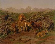 Rosa Bonheur Weaning the Calves oil on canvas